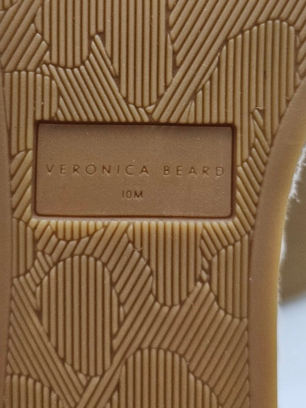 Veronica Beard Riya Wedge Espadrille Sandal Womens 10 Tan Leather Platform NEW - Picture 14 of 15